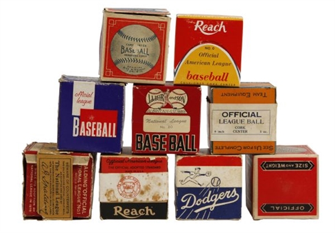1920s-1970s Vintage Baseball Collection of (9) 